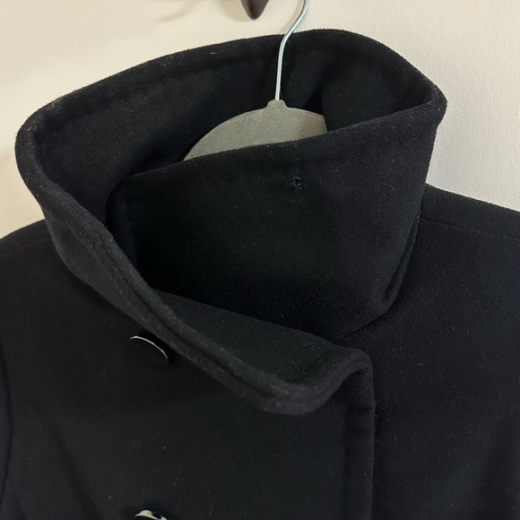 Babaton Black Italian Wool & Cashmere Blend Military Peacoat Sz Small - Picture 3 of 8